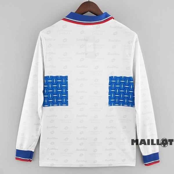 Foot Maillot Pas Cher Domicile Manches Longues Universidad Católica Retro 1996 Blanc