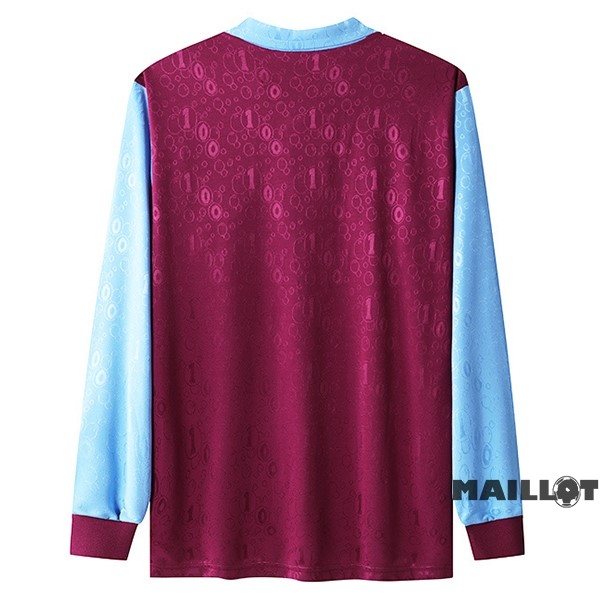 Foot Maillot Pas Cher Domicile Manches Longues West Ham United Retro 1995 1997 Rouge