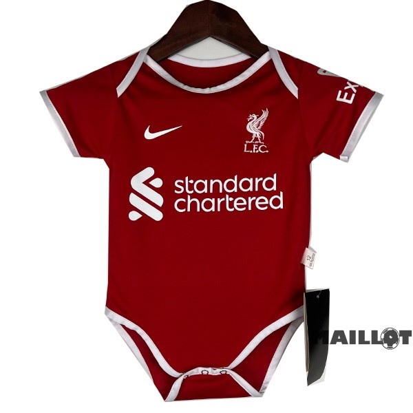 Foot Maillot Pas Cher Domicile Onesies Enfant Liverpool 2023 2024 Rouge