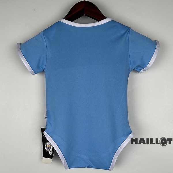 Foot Maillot Pas Cher Domicile Onesies Enfant Manchester City 2023 2024 Bleu