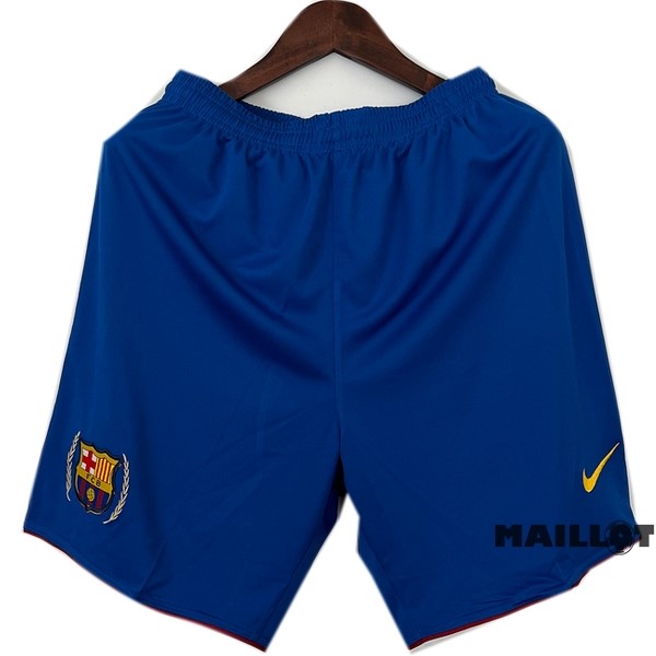 Foot Maillot Pas Cher Domicile Pantalon Barcelona Retro 2007 2008 Bleu