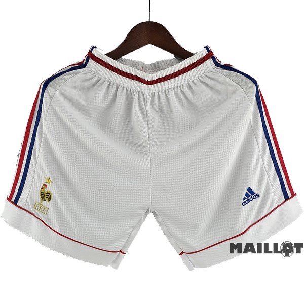 Foot Maillot Pas Cher Domicile Pantalon France Retro 1998 Blanc