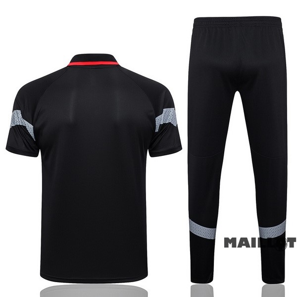 Foot Maillot Pas Cher Ensemble Complet Polo AC Milan 2023 2024 Noir