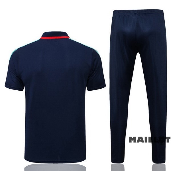 Foot Maillot Pas Cher Ensemble Complet Polo Arsenal 2022 2023 Bleu Marine Vert