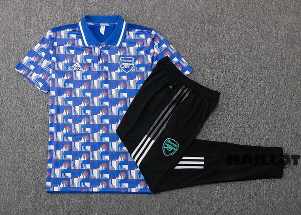 Foot Maillot Pas Cher Ensemble Complet Polo Arsenal 2022 2023 Bleu Noir