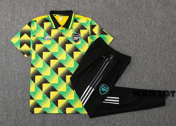 Foot Maillot Pas Cher Ensemble Complet Polo Arsenal 2022 2023 Jaune Noir