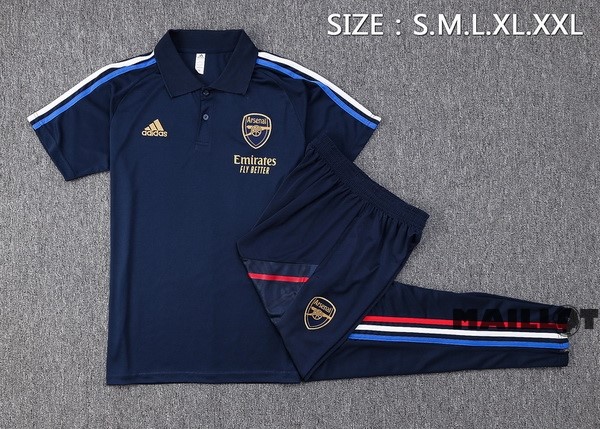 Foot Maillot Pas Cher Ensemble Complet Polo Arsenal 2023 2024 Bleu Marine