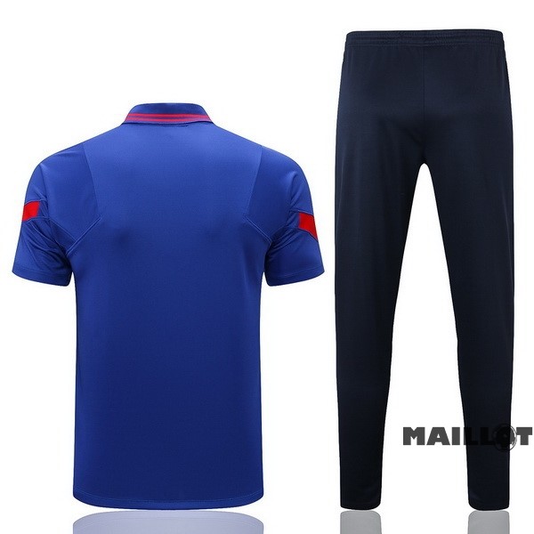 Foot Maillot Pas Cher Ensemble Complet Polo Atlético Madrid 2022 2023 Bleu Noir