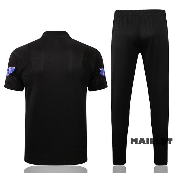 Foot Maillot Pas Cher Ensemble Complet Polo Barcelona 2022 2023 Noir Purpura