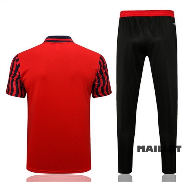 Foot Maillot Pas Cher Ensemble Complet Polo Bayern Múnich 2022 2023 Rouge I Noir