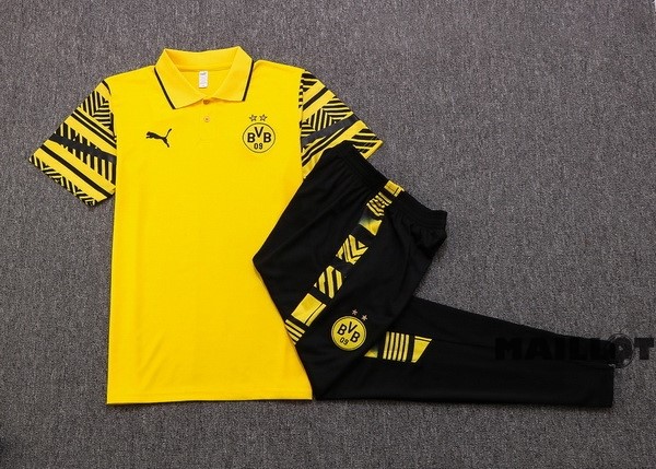 Foot Maillot Pas Cher Ensemble Complet Polo Borussia Dortmund 2022 2023 Jaune Noir
