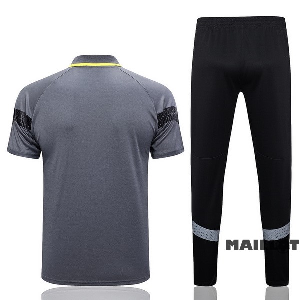 Foot Maillot Pas Cher Ensemble Complet Polo Borussia Dortmund 2023 2024 Gris Noir