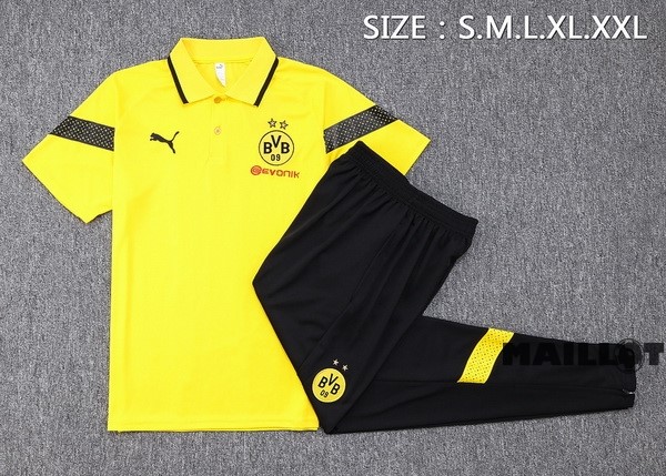 Foot Maillot Pas Cher Ensemble Complet Polo Borussia Dortmund 2023 2024 Jaune Noir