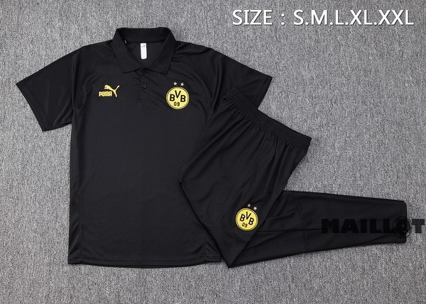 Foot Maillot Pas Cher Ensemble Complet Polo Borussia Dortmund 2023 2024 Noir
