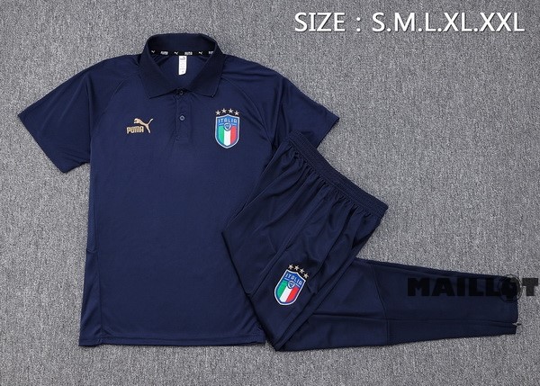Foot Maillot Pas Cher Ensemble Complet Polo Italie 2022 Bleu