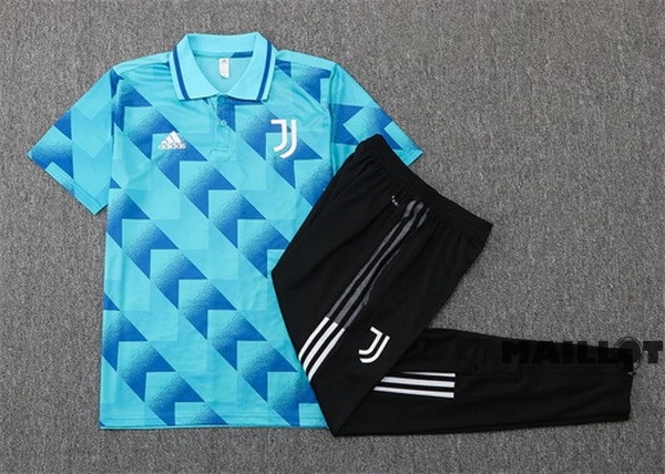 Foot Maillot Pas Cher Ensemble Complet Polo Juventus 2022 2023 Bleu Vert