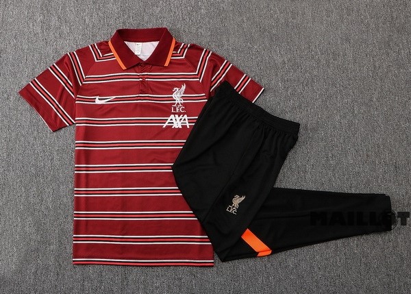 Foot Maillot Pas Cher Ensemble Complet Polo Liverpool 2022 2023 Rouge Noir
