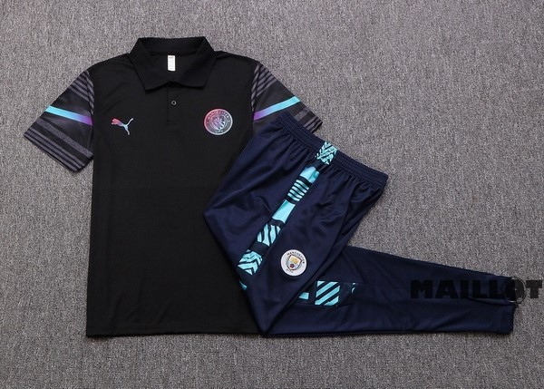 Foot Maillot Pas Cher Ensemble Complet Polo Manchester City 2022 2023 Noir