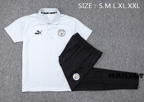 Foot Maillot Pas Cher Ensemble Complet Polo Manchester City 2023 2024 Blanc
