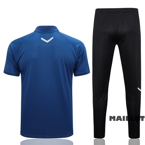 Foot Maillot Pas Cher Ensemble Complet Polo Manchester City 2023 2024 Bleu Marine Noir
