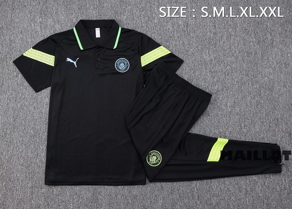 Foot Maillot Pas Cher Ensemble Complet Polo Manchester City 2023 2024 Noir