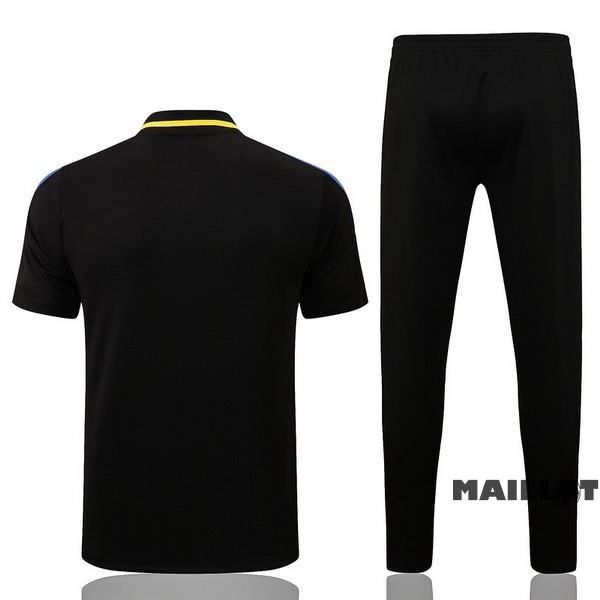 Foot Maillot Pas Cher Ensemble Complet Polo Manchester United 2022 2023 Noir Jaune