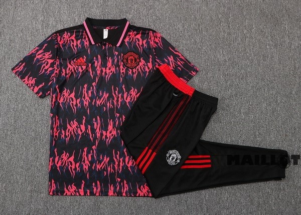 Foot Maillot Pas Cher Ensemble Complet Polo Manchester United 2022 2023 Rouge I Noir