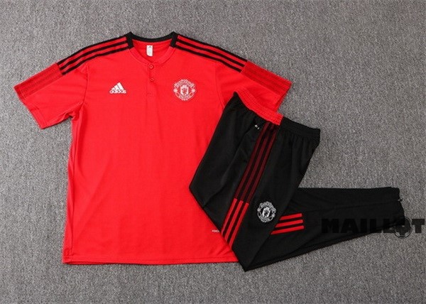Foot Maillot Pas Cher Ensemble Complet Polo Manchester United 2022 2023 Rouge Noir