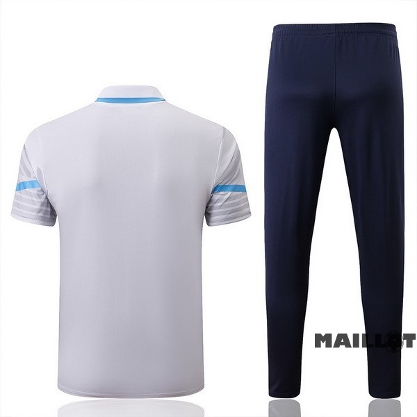 Foot Maillot Pas Cher Ensemble Complet Polo Marsella 2022 2023 Blanc Bleu