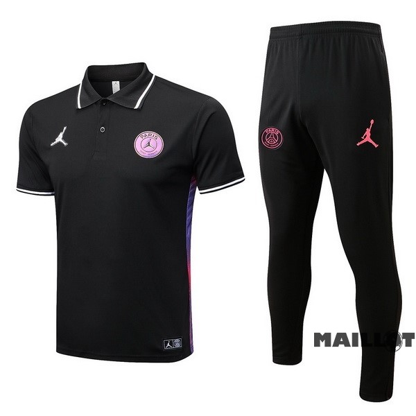 Foot Maillot Pas Cher Ensemble Complet Polo Paris Saint Germain 2022 2023 Noir Purpura