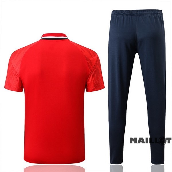Foot Maillot Pas Cher Ensemble Complet Polo Paris Saint Germain 2022 2023 Rouge Bleu Marine