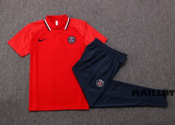 Foot Maillot Pas Cher Ensemble Complet Polo Paris Saint Germain 2022 2023 Rouge Bleu Marine