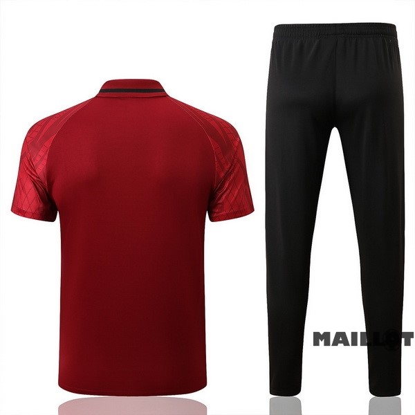 Foot Maillot Pas Cher Ensemble Complet Polo Portugal 2022 Rouge Noir
