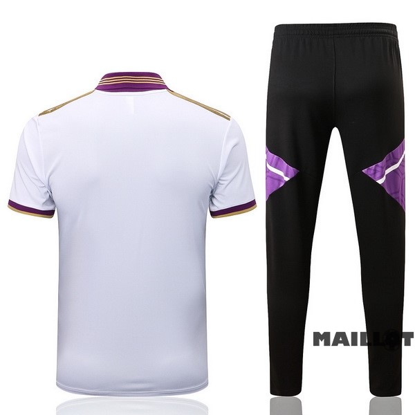 Foot Maillot Pas Cher Ensemble Complet Polo Real Madrid 2022 2023 Blanc Purpura