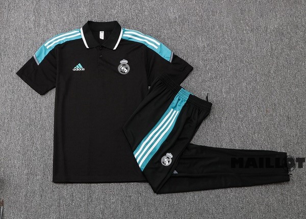 Foot Maillot Pas Cher Ensemble Complet Polo Real Madrid 2022 2023 Noir Vert