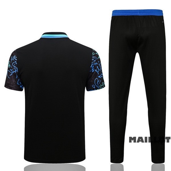 Foot Maillot Pas Cher Ensemble Complet Polo Real Madrid 2022 2023 Noir Vert