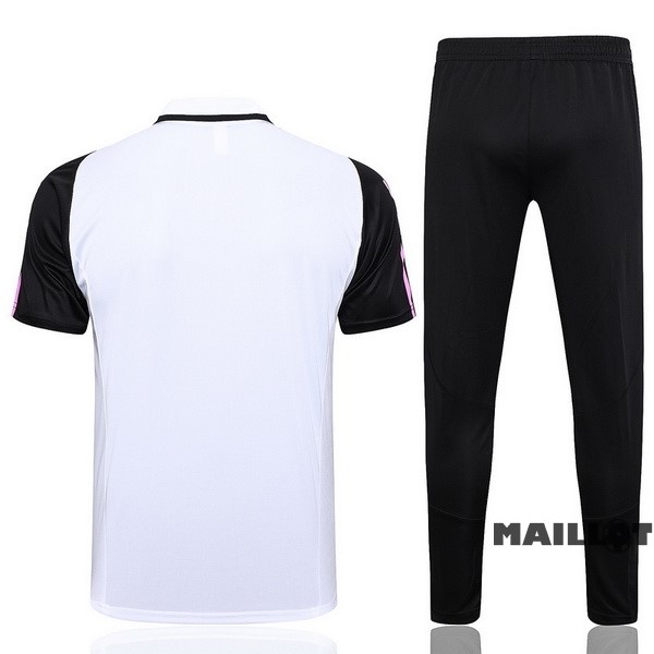 Foot Maillot Pas Cher Ensemble Complet Polo Real Madrid 2023 2024 Blanc Noir