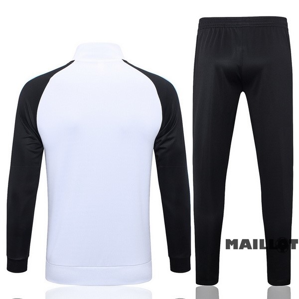 Foot Maillot Pas Cher Ensemble Complet Ropa Deportiva Con Cremallera Enfant Larga Argentine 2022 Noir I Blanc