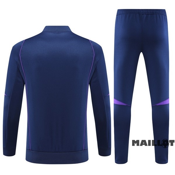 Foot Maillot Pas Cher Ensemble Complet Ropa Deportiva Con Cremallera Enfant Larga Argentine 2023 Bleu II Marine