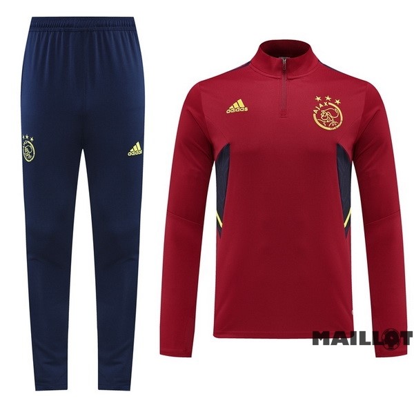 Foot Maillot Pas Cher Ensemble Complet Ropa Deportiva Con Cremallera Larga Ajax 2022 2023 Purpura I Rouge
