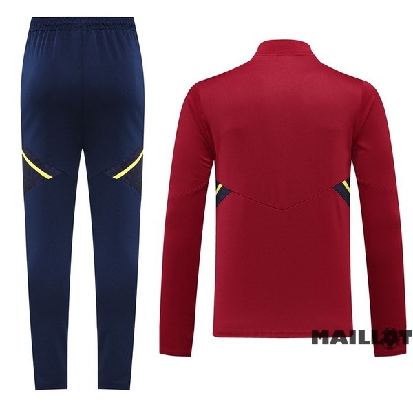 Foot Maillot Pas Cher Ensemble Complet Ropa Deportiva Con Cremallera Larga Ajax 2022 2023 Purpura I Rouge