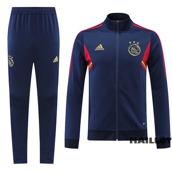 Foot Maillot Pas Cher Ensemble Complet Ropa Deportiva Con Cremallera Larga Ajax 2022 2023 Purpura Rouge