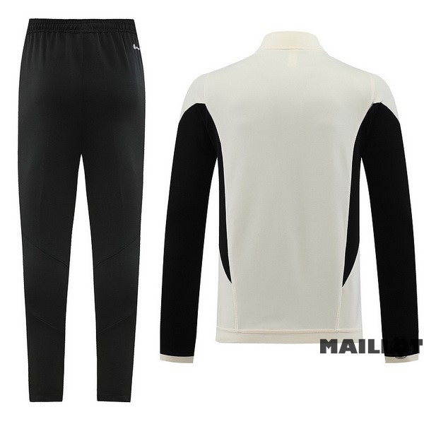 Foot Maillot Pas Cher Ensemble Complet Ropa Deportiva Con Cremallera Larga Allemagne 2022 Blanc I Noir