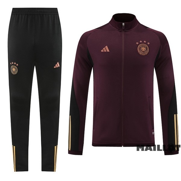 Foot Maillot Pas Cher Ensemble Complet Ropa Deportiva Con Cremallera Larga Allemagne 2022 Bordeaux
