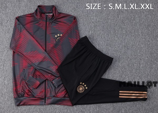 Foot Maillot Pas Cher Ensemble Complet Ropa Deportiva Con Cremallera Larga Allemagne 2022 Bordeaux