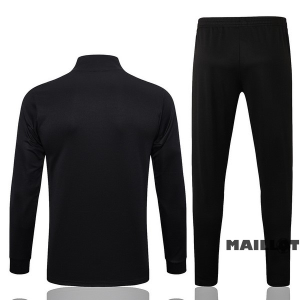 Foot Maillot Pas Cher Ensemble Complet Ropa Deportiva Con Cremallera Larga Allemagne 2022 Noir Blanc