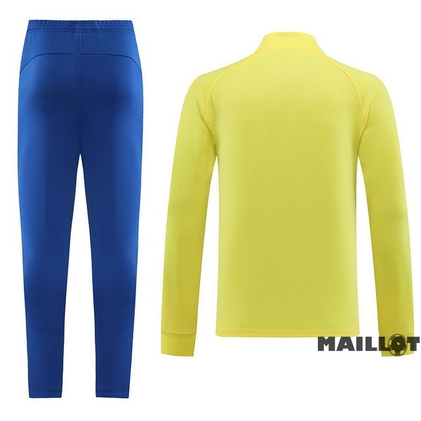 Foot Maillot Pas Cher Ensemble Complet Ropa Deportiva Con Cremallera Larga América 2023 2024 Bleu Jaune