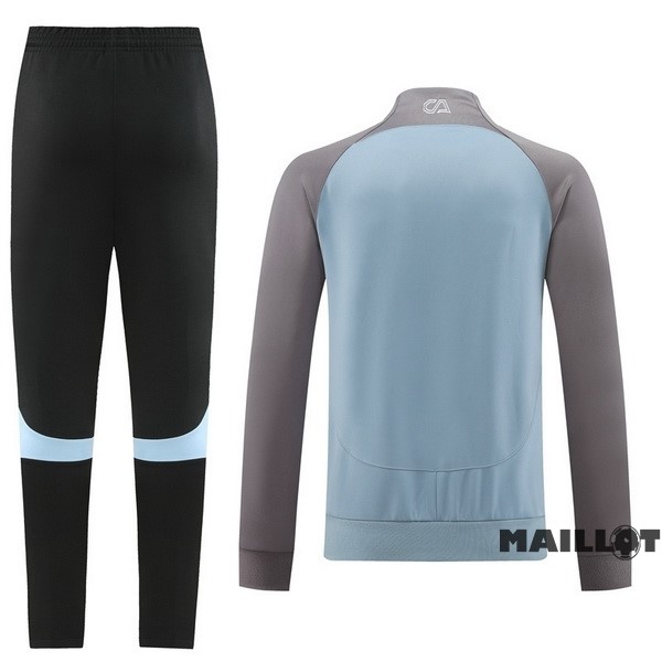 Foot Maillot Pas Cher Ensemble Complet Ropa Deportiva Con Cremallera Larga América 2023 2024 Noir Bleu