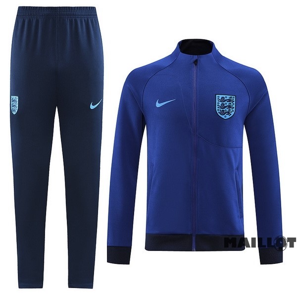 Foot Maillot Pas Cher Ensemble Complet Ropa Deportiva Con Cremallera Larga Angleterre 2022 I Bleu