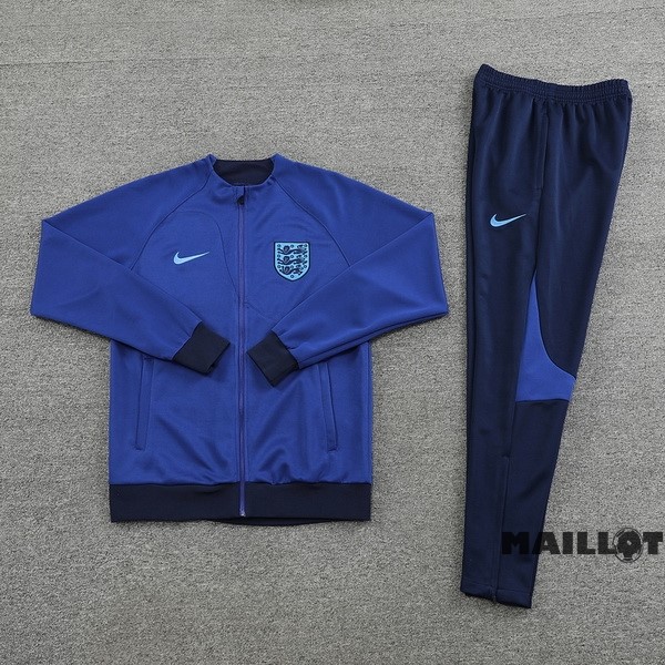 Foot Maillot Pas Cher Ensemble Complet Ropa Deportiva Con Cremallera Larga Angleterre 2022 I Bleu